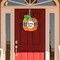 Happy Fall Pumpkin Door Sign – Rustic Thanksgiving Hanging Decor, Autumn Harvest Wooden Wall Sign with Buffalo Plaid Design, Indoor/Outdoor Front Door Decoration for Home & Holiday Celebrations